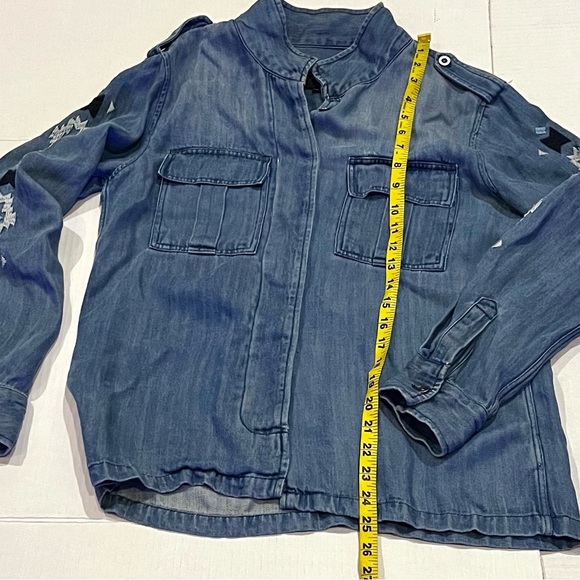Rails Embroidered Smith Denim Shacket - Picture 8 of 10